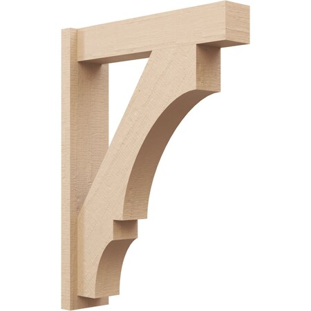 Ekena Millwork 5 1/2-in W x 22-in D x 30-in H Balboa Block Rough Cedar Woodgrain TimberThane Outlooker, Primed Tan OUTUR055X22X30BOA44RCPR